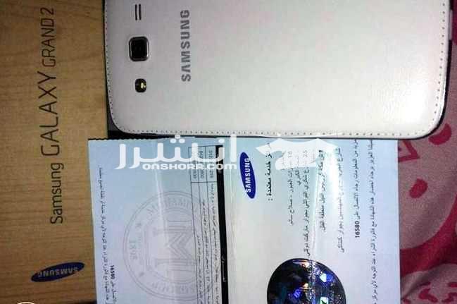 samsung galaxy grand 2 موبايل سامسونج جلاكسي جراند 2 بالعلبة و الضمان وبالشاحن الاصلى و البطرية الاصلية لكن منغير الهد فون .. السعر غير قابل للنقاش