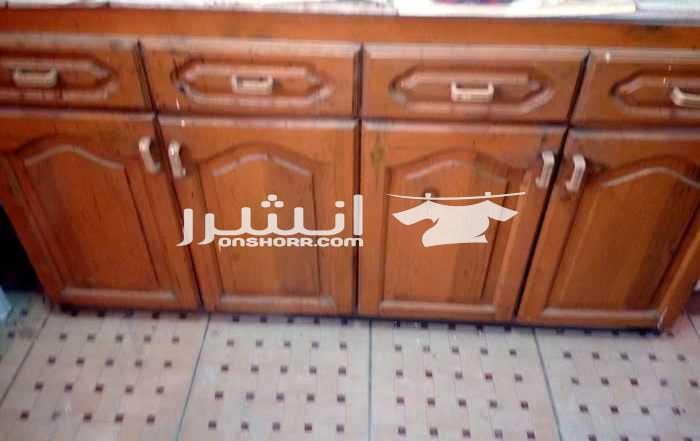 مطبخ خشب كونتر  خشب مستعمل خشبه كونتر والمعاينه خير دليل مترين ف 60 بالرخامه والادراج جرار