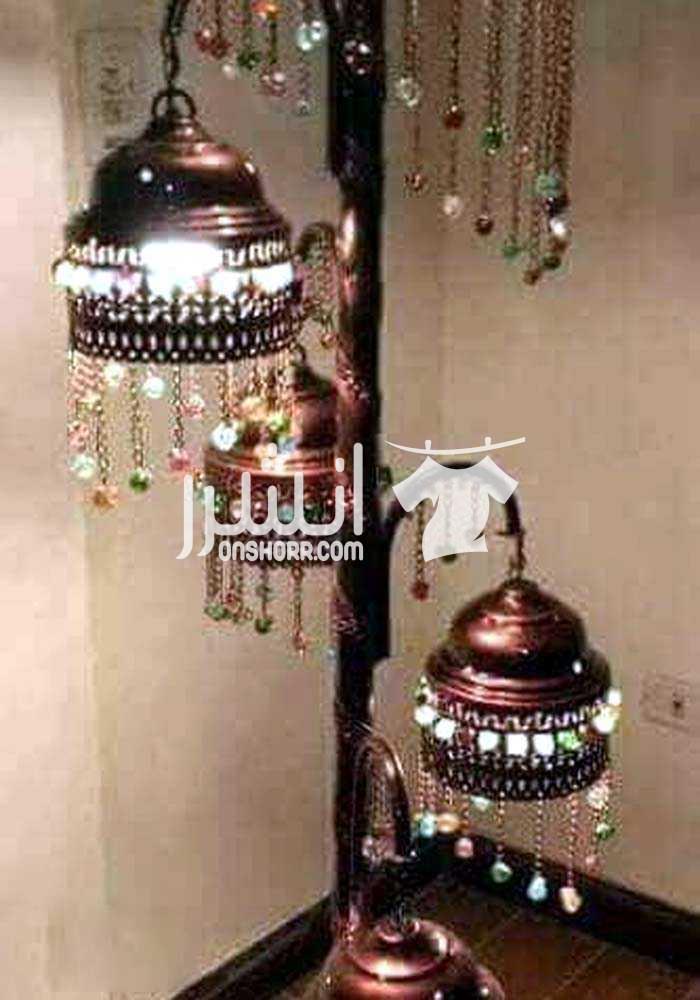 لمبادير عربي لمبادير عربي استاند خمسه لمبه الون نحاسي احمر مصنوع من المعدن
