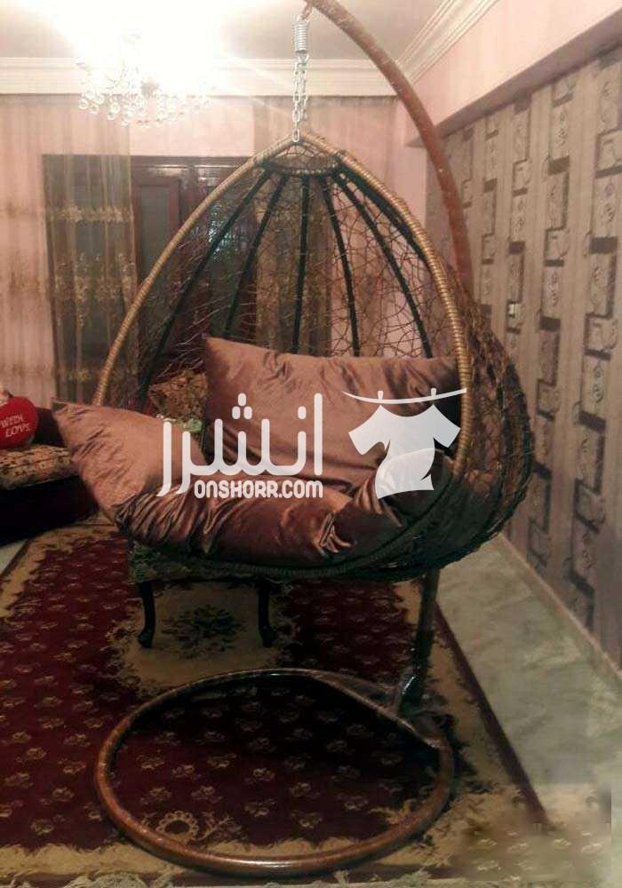 كرسي الاسترخاء المعلق  عرض حصري علي كرسي الاسترخاء المعلق تحمل وزن 300ك  متوافر بالوان بني وعسلي وابيض واسود  والشلته قماش فينسيا بجميع الالوان