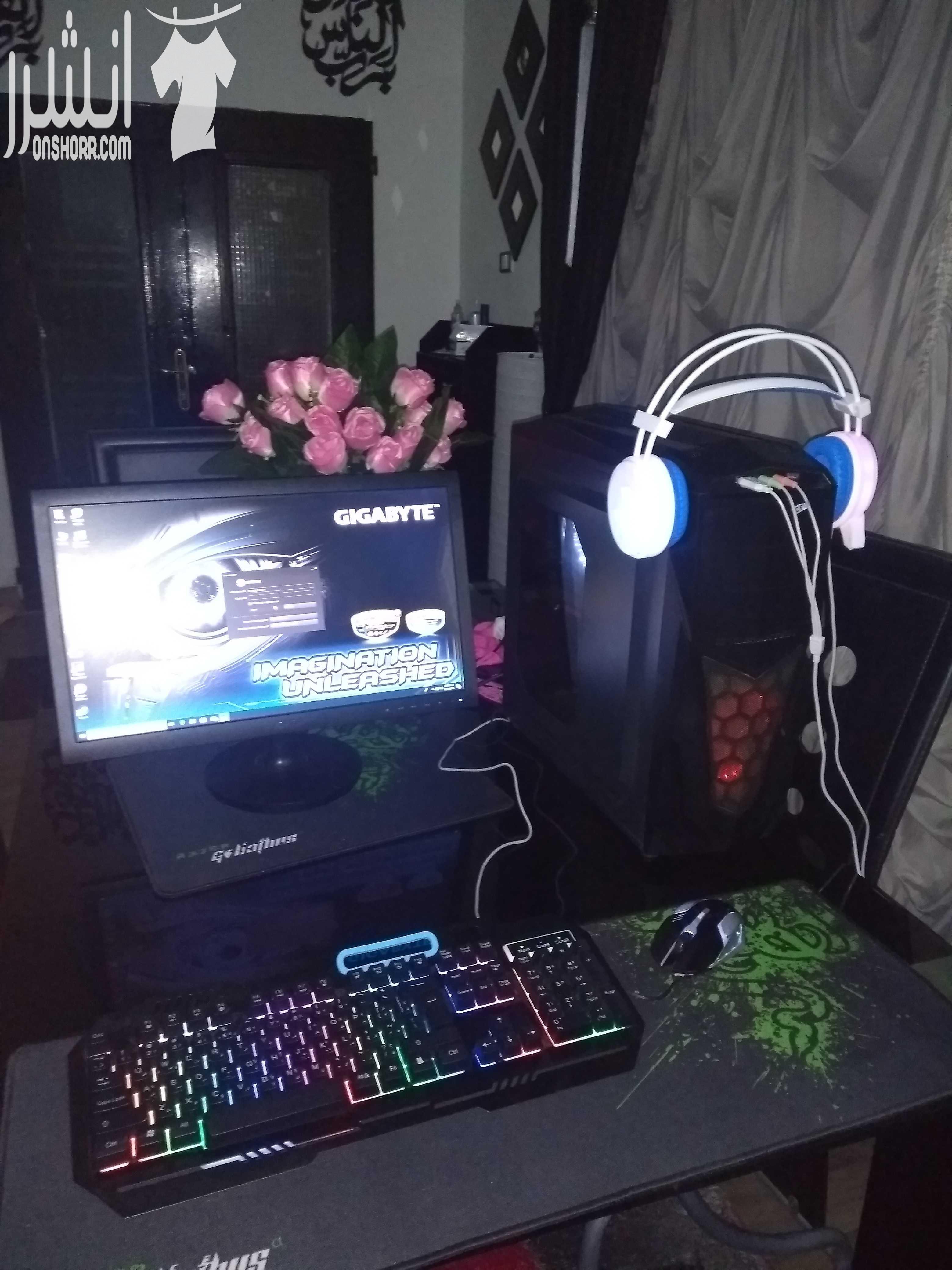 كمبيوتر احترافي كامل and 8650 8core CPU 8gb ddr3 GTX 980 gigabyte 1tb HDD Asus 22inch monitor fhd