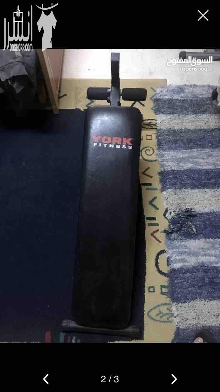 جهاز رياضي بسكالات نوع Orbitek  بس عداد السرعة معطل  أيضا جهاز للمعدة نوع York صناعة أمريكية قابل للتفاوض