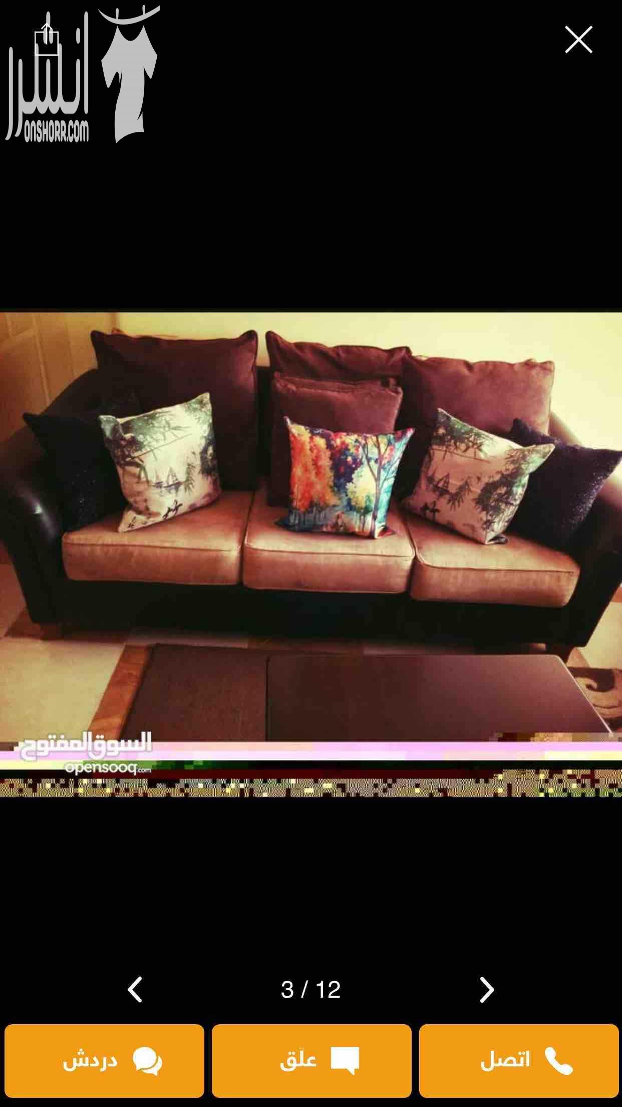 طقم كناب امريكي 7مقاعد جلد وقماش للمهتمين0798005460