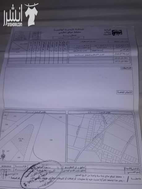 ارض للبيع في اسكان اشكو مقابل مدرسه البيت العتيق مباشره مساحه ٧٢٥  متر  على شارعين السعر ٦٠ ألف الرقم ٠٧٩١٦٠١٨١١ او ٠٧٩١٣٦٦٩٤٣