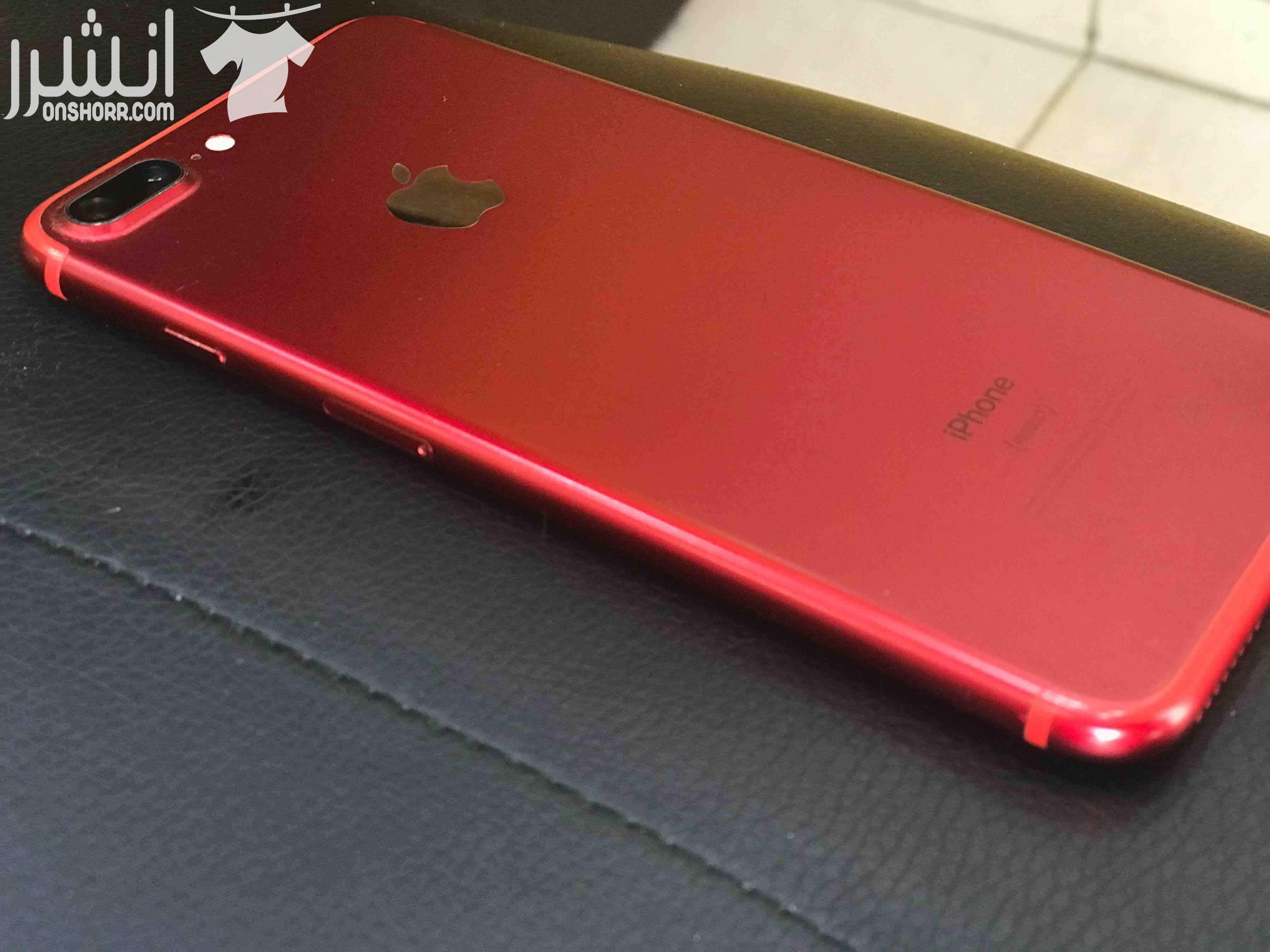 ايفون7 plus 128 جيجا  ولا خدش بس في مشكله الواي فاي مش شغال فيه  البيع بسعر مغري  لون احمر