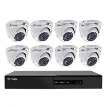 *التركيب بأعلى المواصفات الهندسية**   ** الربط مع أي هاتف أو جهاز كمبيوتر**    - 8 كاميرات HIKVISION 2 Megapixel داخلي وخارجي مزودة بنظام الرؤية الليلية لغاية 20 متر    - جهاز تسجيل أصلي DVR HIKVISION...