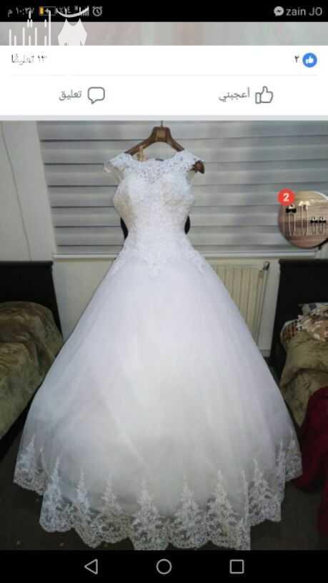 فستان عرس ابيض وطرحه. ب130