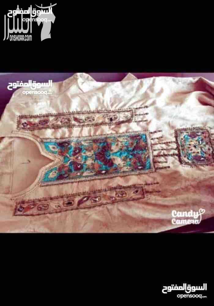 دشداشه مطرزه للبيع جديده قياس لارج