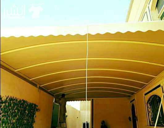 مظلات سواتر هناجر قرميد ابواب شبابيك خيام بيوت شعار وجميع اعمال الحداده جوال0555311296