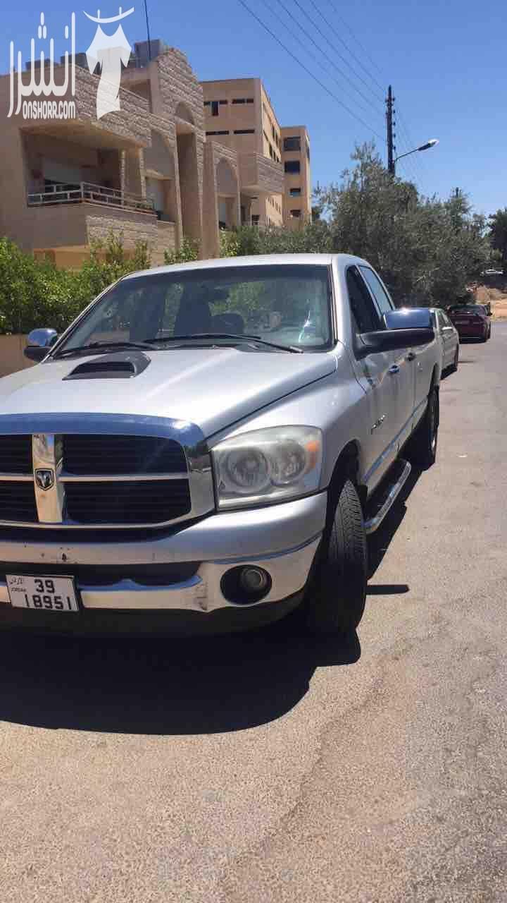 دوج رام ٢٠٠٧ للبيع بحله جيد جدا الماتور ٦٠٪؜ ٤جيد بس فيها الجوزه الأمامية تبديل كوشوك جديد مكفول سنة بطارية جديدة مكفولة سنه