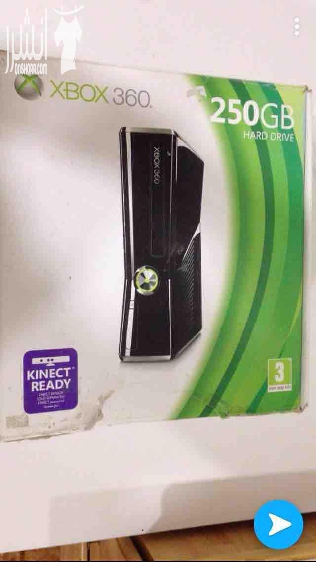 Xbox360 مع كاميرا يدتين ٢١ سيدي سماعة اصلية اسلاك تيلفزيون قديم