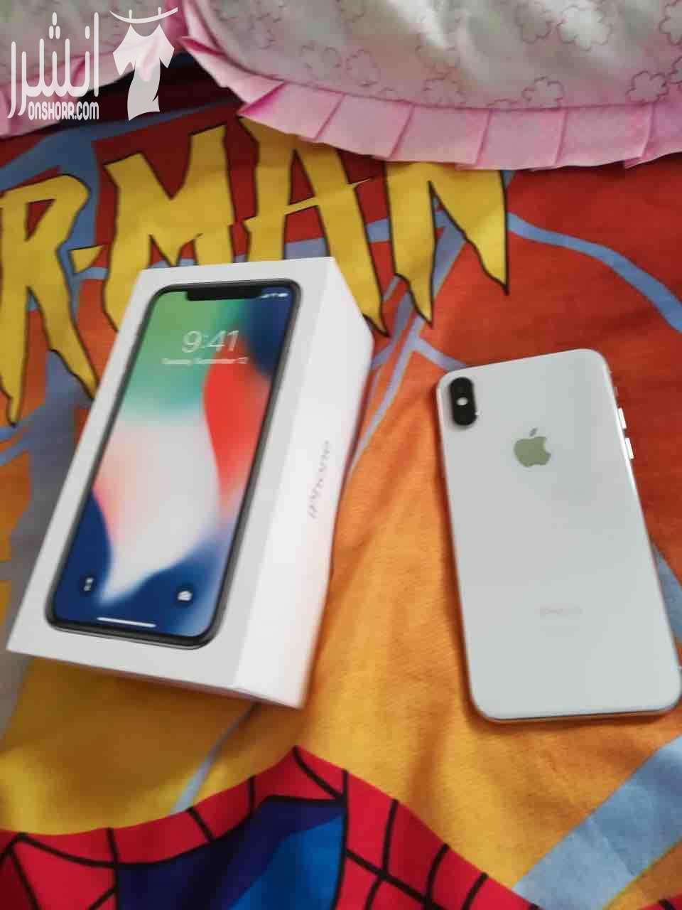 IphoneX اغراضو كاملة معو مستعمل شهر فقط 64giga   لا اتابع التعليقات
