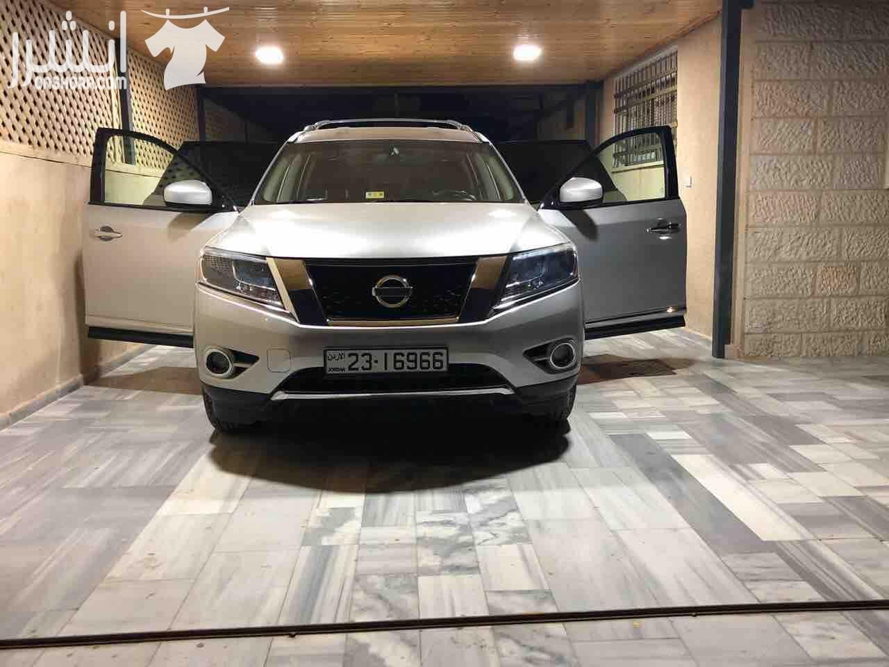 نيسان باثفايندر 2014 SL 4WD 4x4 لون سلفر كامل إضافات فل الفل ما عدا فتحة 2014 هايبرد 7 مقاعد مقاعد مدفئة تشغيل عن بعد كارفاكس كلين تايتل مالك واحد فرش جلد اسود شاشة و كميرا خ...