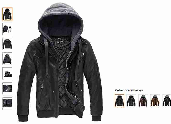 Wantdo Men's Faux Leather Jacket Removable Hood                                            


	 				لا تنسَ أنك شاهدت هذا الإعلان في عنكبوت...