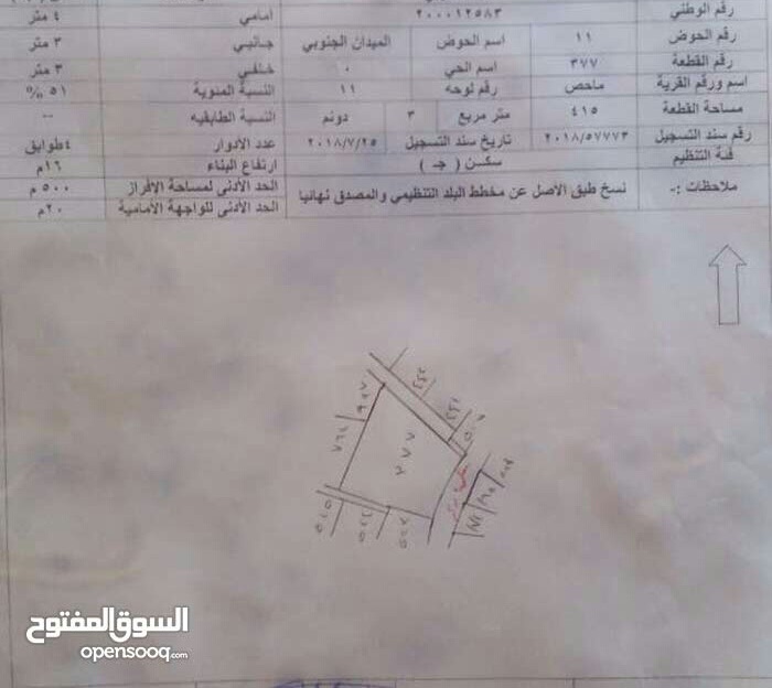 ارض سكنيه للبيع في مدينه ماحص حي الميدان الجنوبي
لا تنسَ أنك شاهدت هذا الإعلان في عنكبوت
ارض...