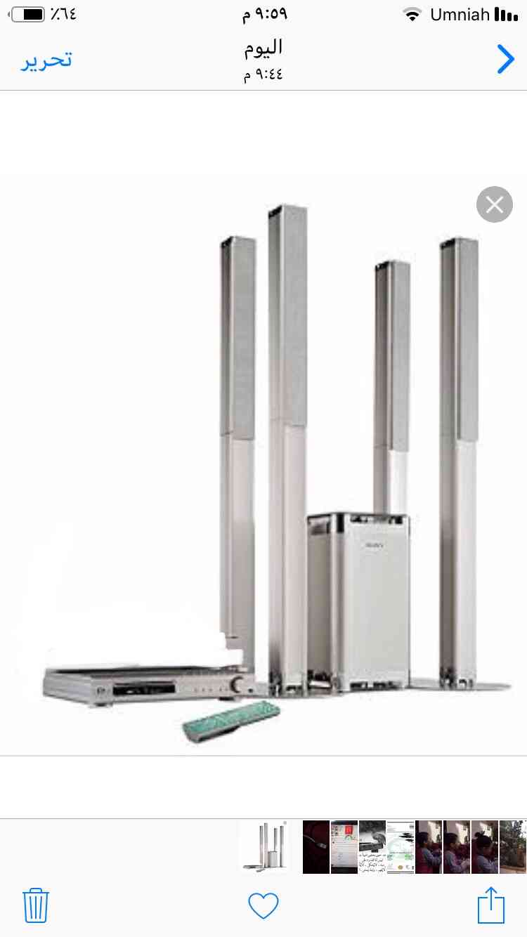 مسرح منزلي Sone                                            


	 				لا تنسَ أنك شاهدت هذا الإعلان في عنكبوت            
	 				
                                sony-dvd-with-ampfire-5-1-ID72M1 مستع...