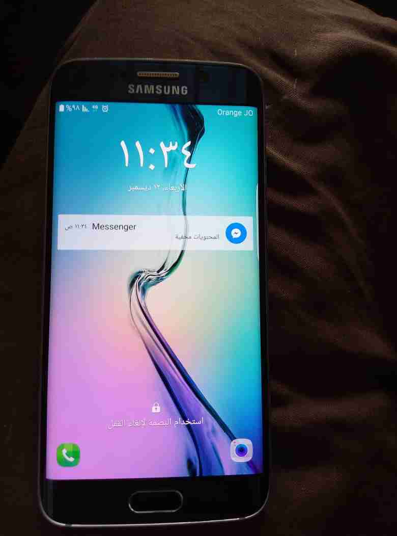 S6 eage / samsong Clock
لا تنسَ أنك شاهدت هذا الإعلان في عنكبوت
s6 eage
جهاز بحالة الوكالة و...