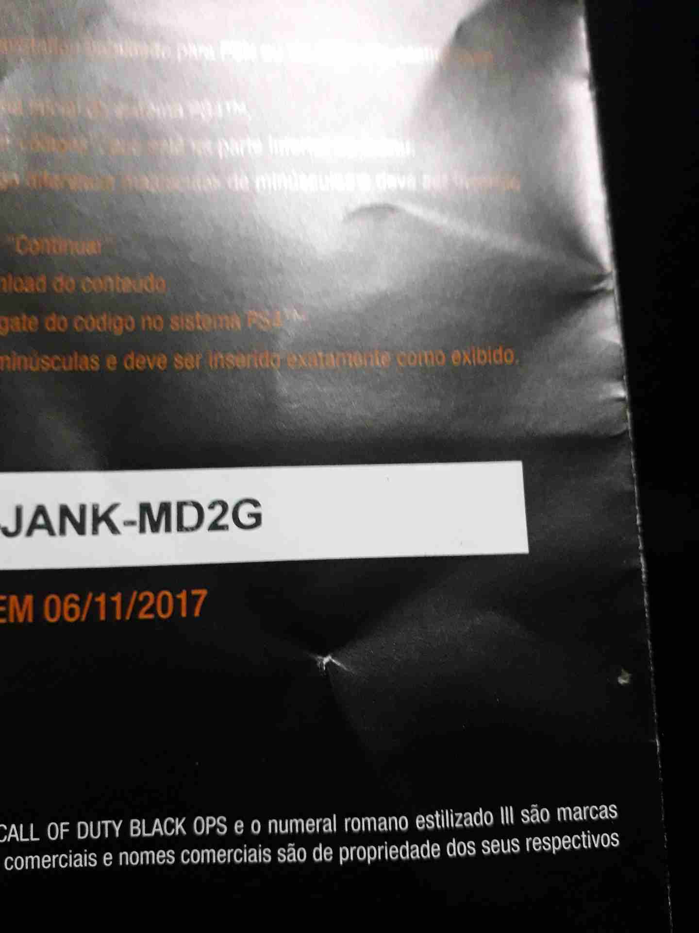 Call Of Duty blck ops III
لا تنسَ أنك شاهدت هذا الإعلان في عنكبوت
يوجد كود غير مستخدم ولا أي...