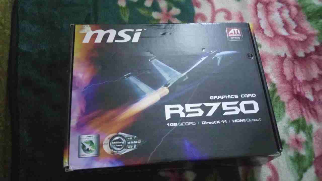 MSI R 5750 1GB GDDR5                                            


	 				لا تنسَ أنك شاهدت هذا الإعلان في عنكبوت            
	 				
                            بحالة ممتازة...