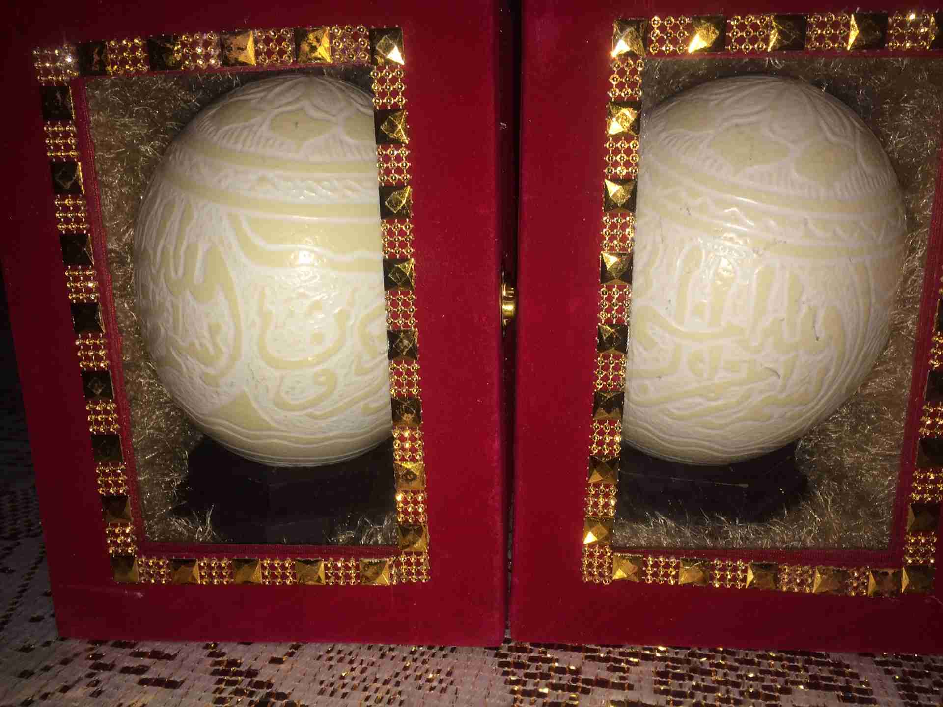 بيض نعام (نعامه)                                            


	 				لا تنسَ أنك شاهدت هذا الإعلان في عنكبوت            
	 				
                                بيض نعام مكبوس ومزخرف بلايات القراني...