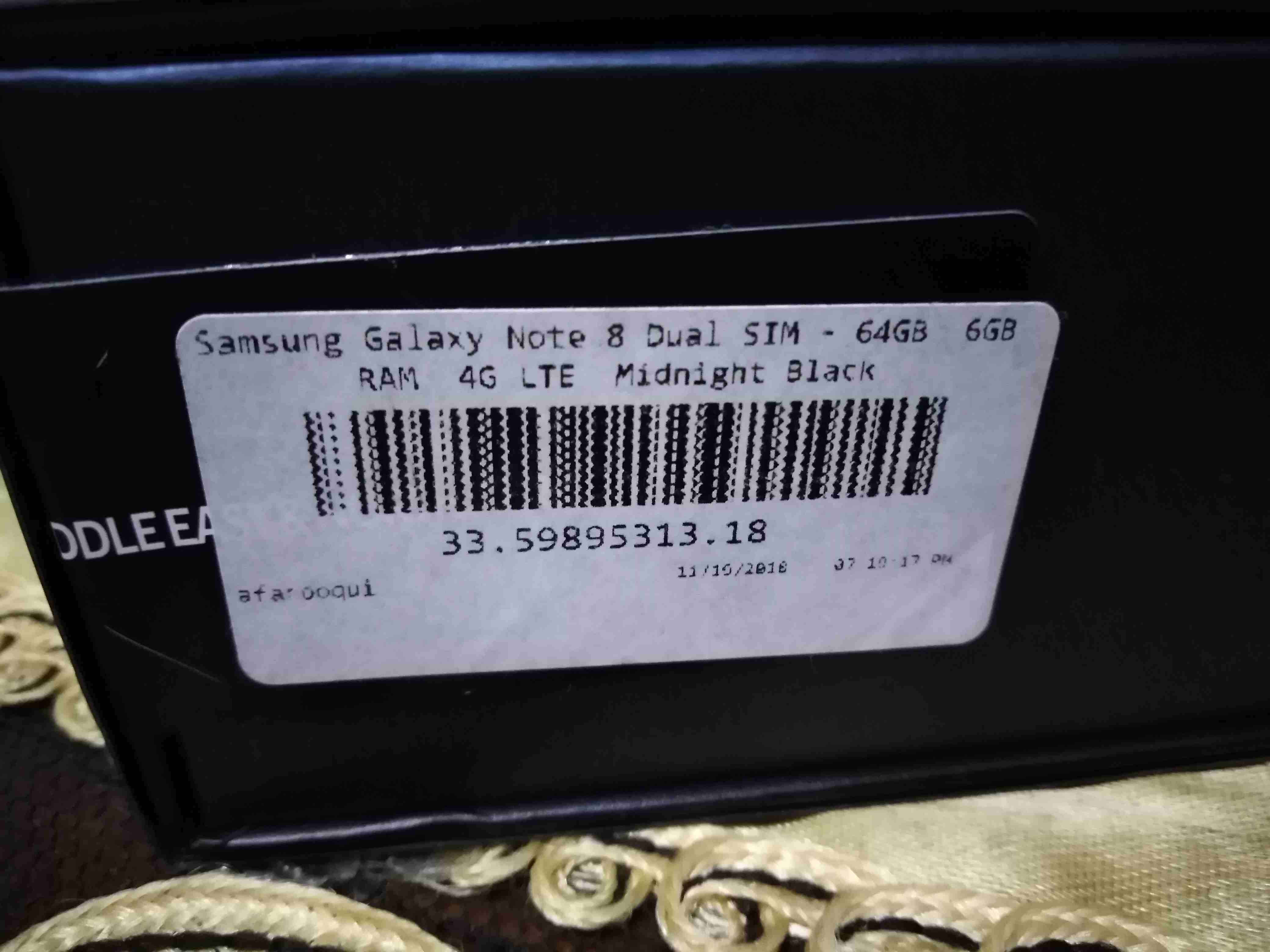 سامسونج Note 8 جديد الكرتونة مسكرة
لا تنسَ أنك شاهدت هذا الإعلان في عنكبوت
موبايل Samsung Note 8...