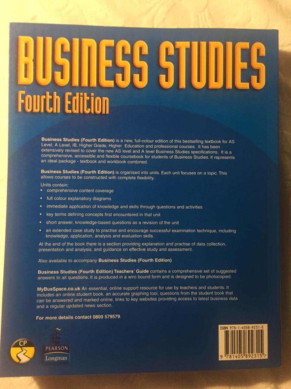 Business Studies IGCSE AS and A level
لا تنسَ أنك شاهدت هذا الإعلان في عنكبوت
Fourth Edition...