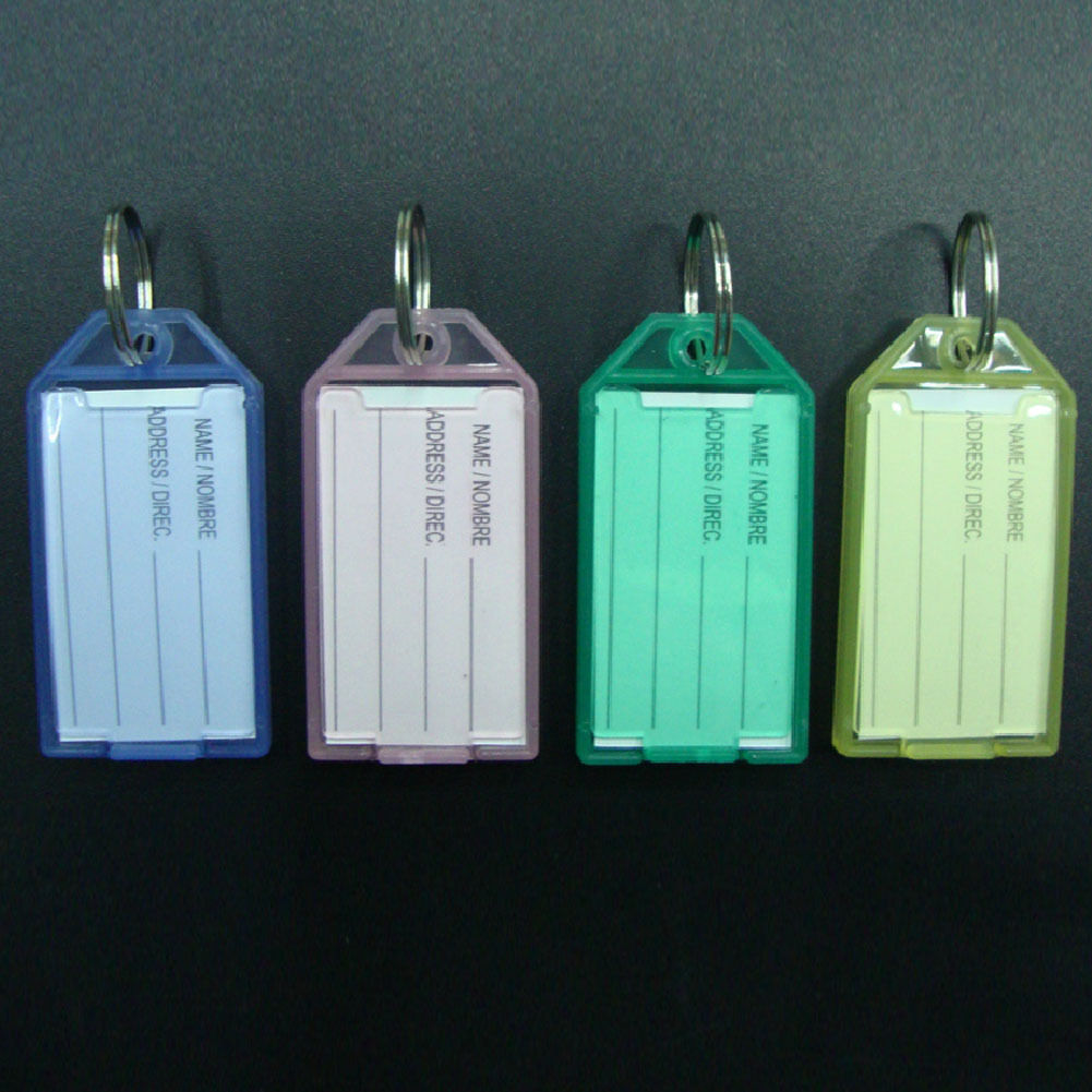 40x Plastic Luggage ID Tags Label Key Keychain Suitcase Bag Fobs Ring Name Card                                            


	 				لا تنسَ أنك شاهدت هذا الإعلان في عنكبوت...