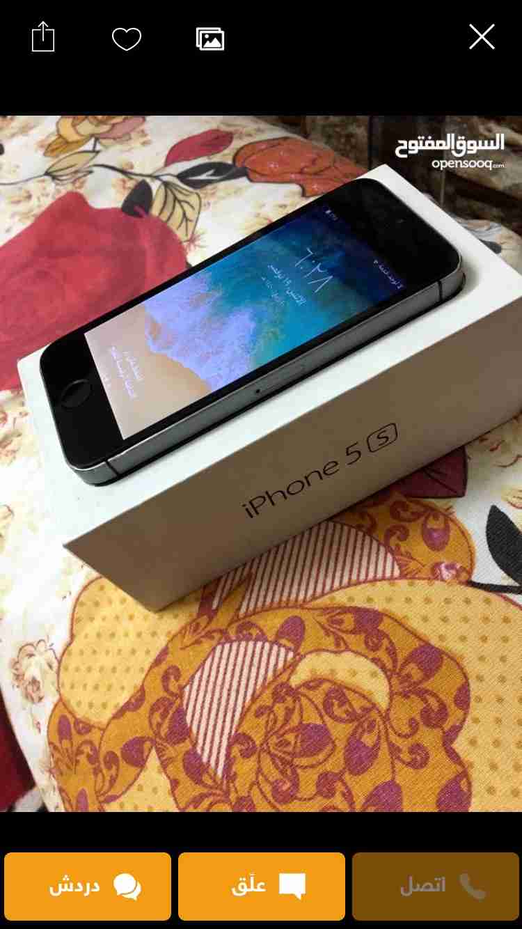 ايفون 5s بحاله الجديد للبيع فقط 16
لا تنسَ أنك شاهدت هذا الإعلان في عنكبوت
ايفون 5s مساحه 16...
