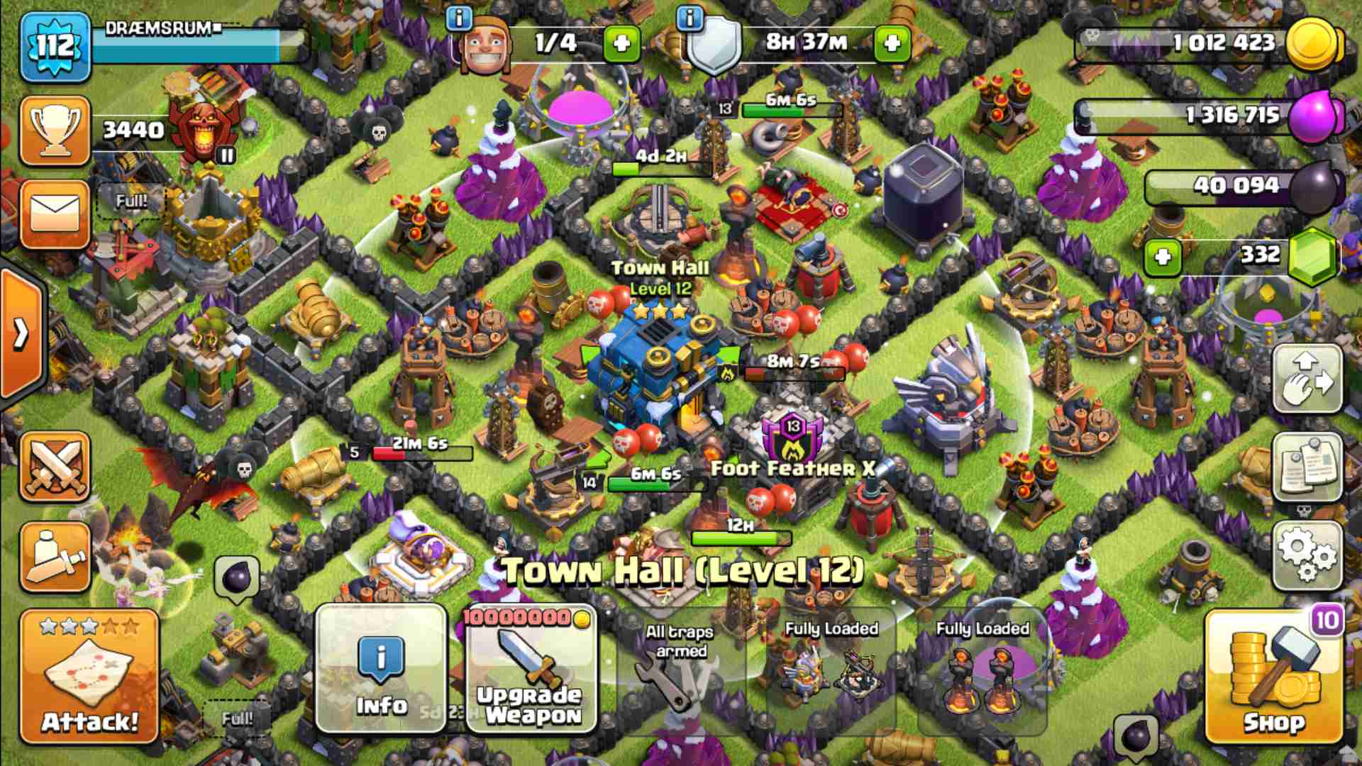 clash of clans town hall 12(level3)
لا تنسَ أنك شاهدت هذا الإعلان في عنكبوت
Clash of Clans Vi...
