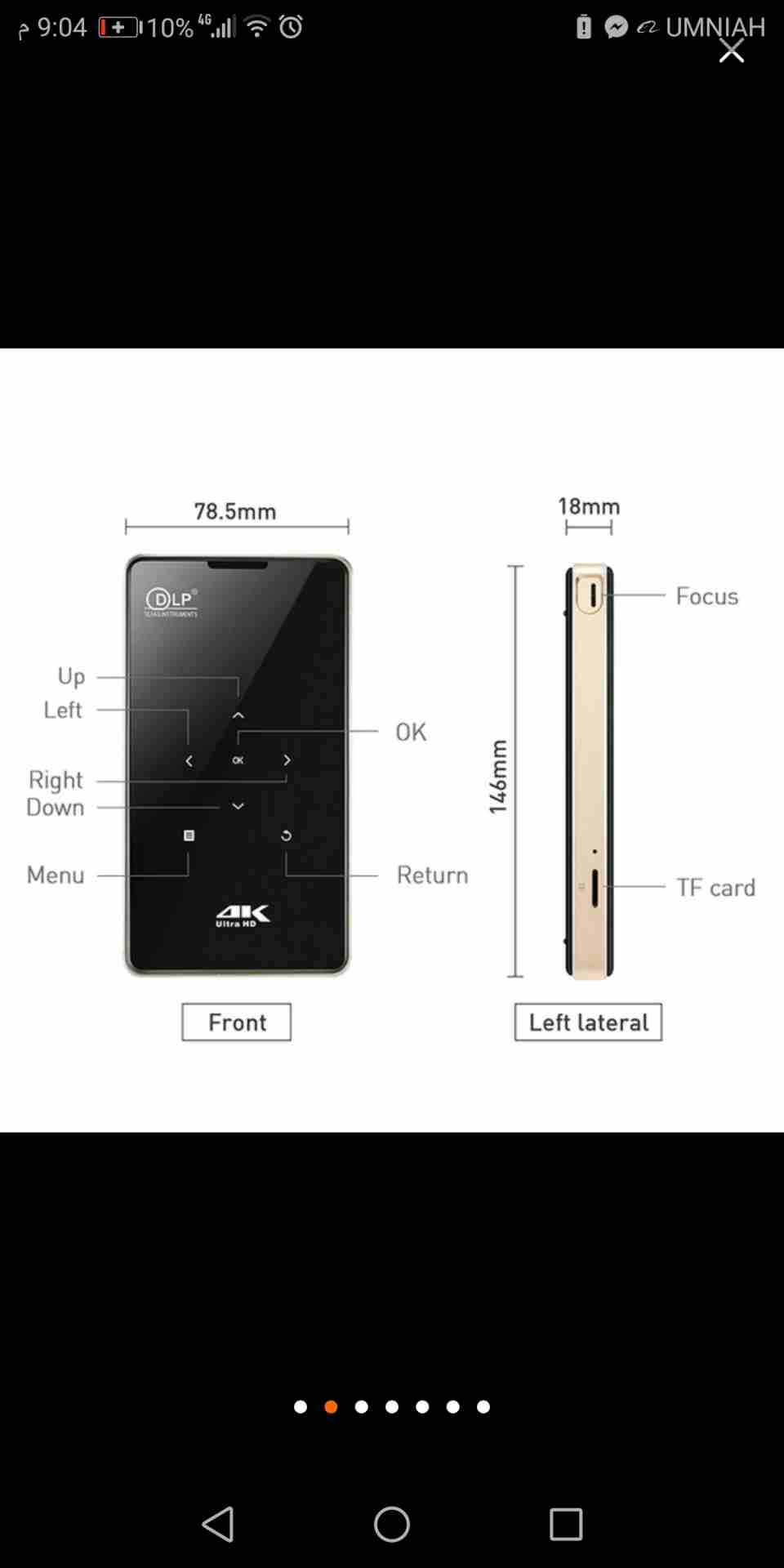 Ultra 4K Mini DLP Projector Android TV Box
لا تنسَ أنك شاهدت هذا الإعلان في عنكبوت
بحجم تلف...