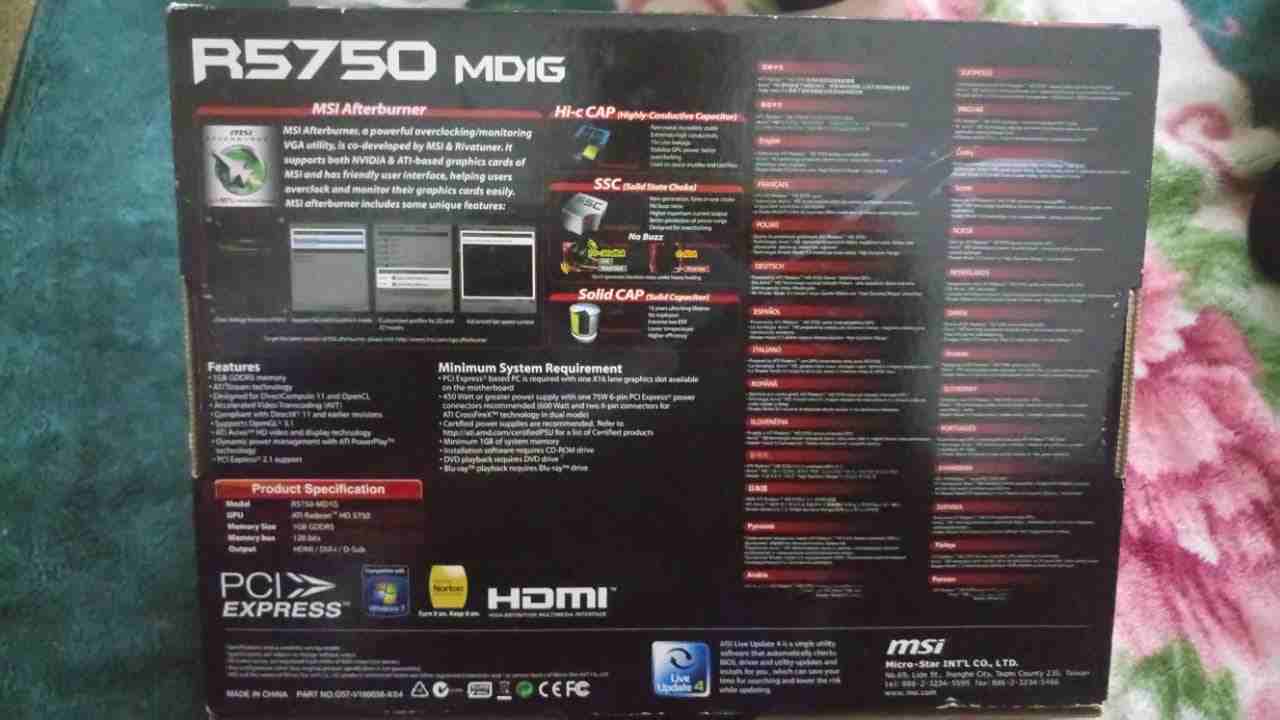 MSI R 5750 1GB GDDR5
لا تنسَ أنك شاهدت هذا الإعلان في عنكبوت
بحالة ممتازة...