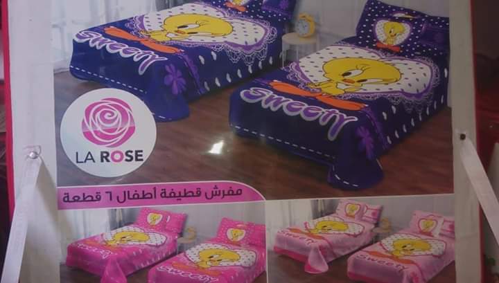 بطاطين ومفروشات للعرايس                                            


	 				لا تنسَ أنك شاهدت هذا الإعلان في عنكبوت            
	 				
                                مفرش لاروز أطفال 6 قطع 
2 مفر...