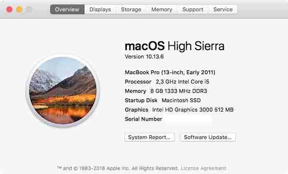 MacBook Pro Early 2011, 13.3", 8GB RAM, 256 GB Samsung SSD
لا تنسَ أنك شاهدت هذا الإعلان في عنكبوت...