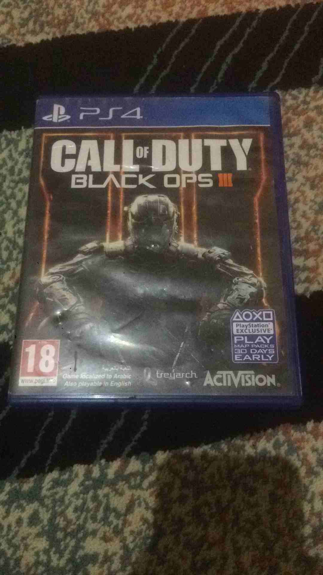 ‏لعبة سوني4 BLACK OPS3
لا تنسَ أنك شاهدت هذا الإعلان في عنكبوت
‏الشريط نظيف
‏إذا تبغ...