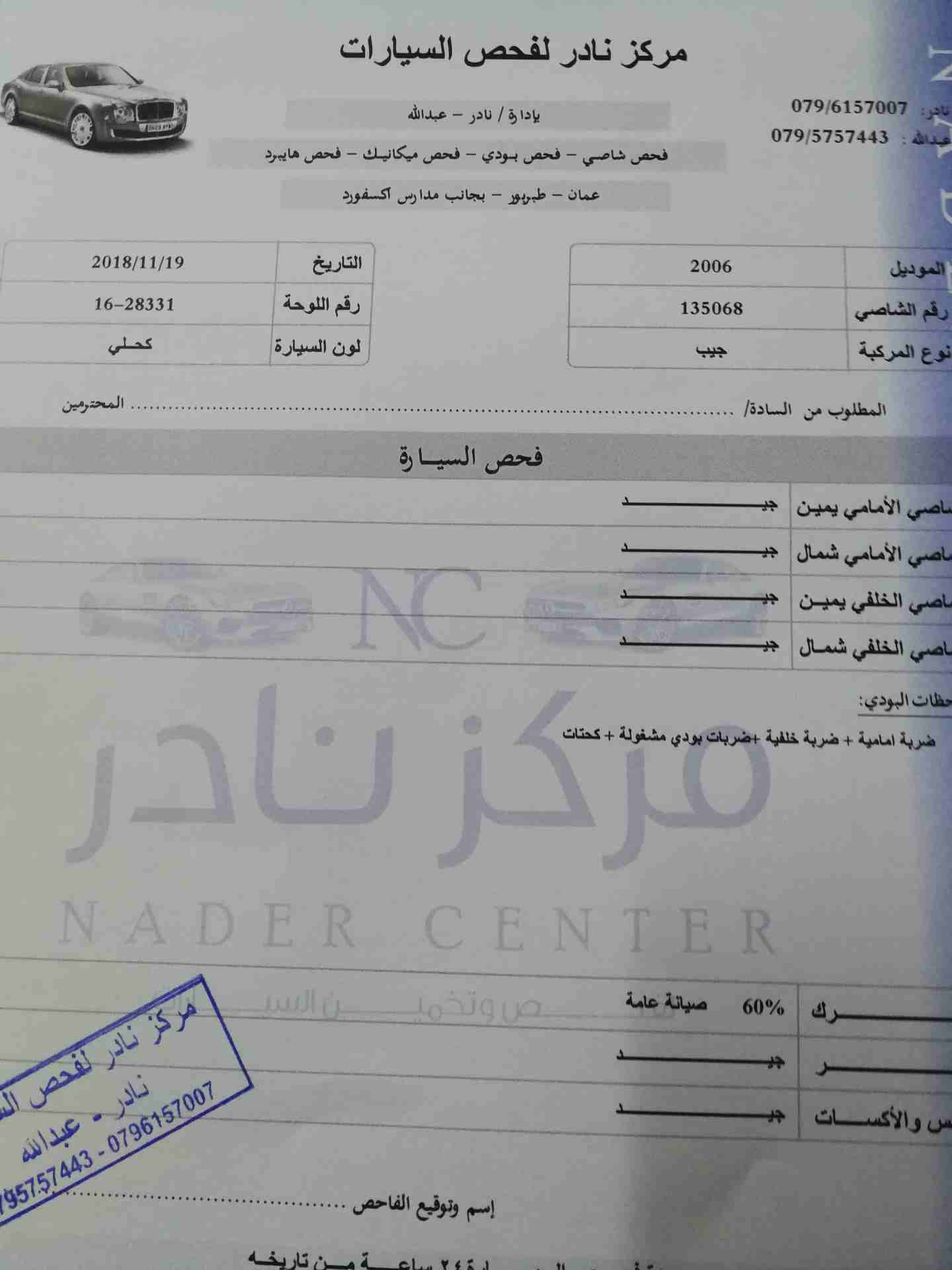 جيب شروكي موديل 2006 لاريدو فل كامل عدا الفتحه
لا تنسَ أنك شاهدت هذا الإعلان في عنكبوت
موديل 2006...