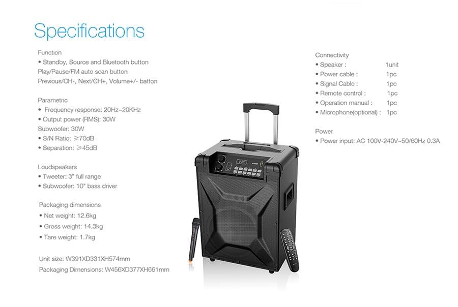 F & D Trolley Speaker، Black - T2
لا تنسَ أنك شاهدت هذا الإعلان في عنكبوت
مواصفات المنتج:...