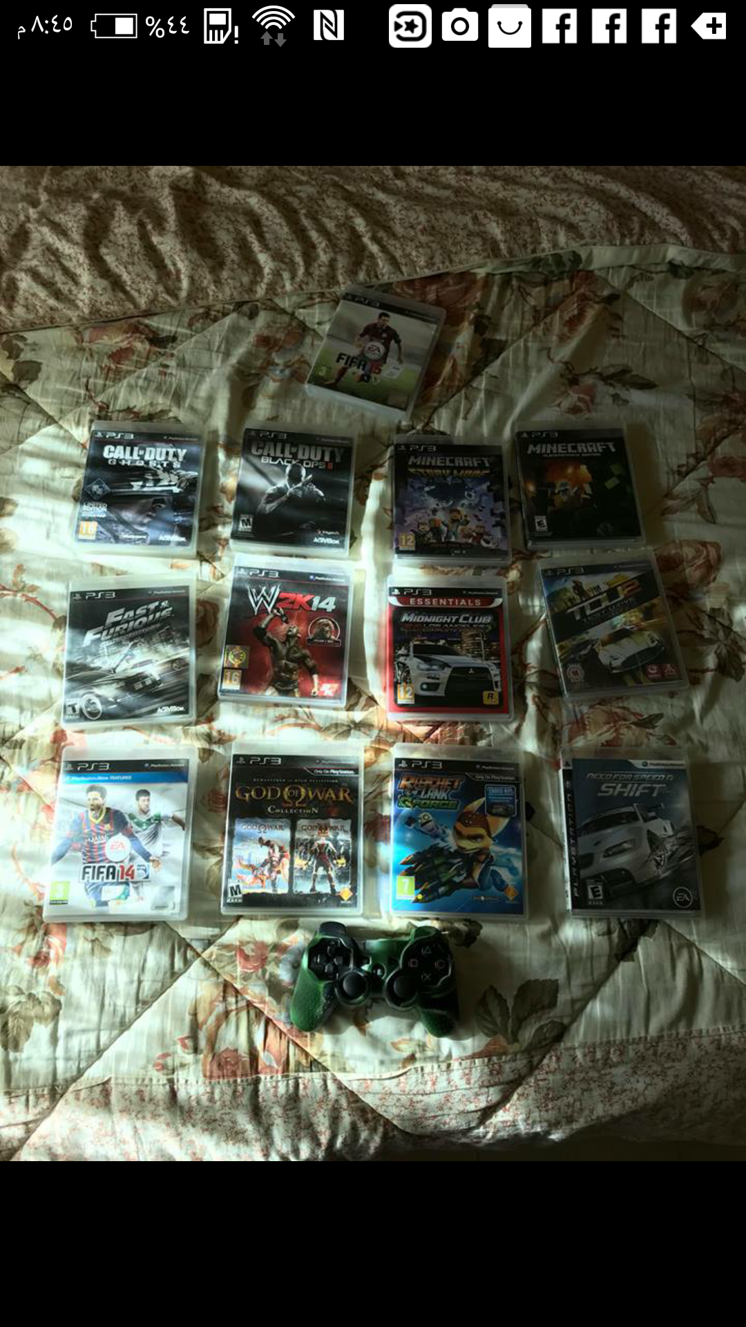 11 لعبة ps3 مميزات مع شنتة و كفر لليد ومايك للبيع او للبدل ع سيدياتps4                                            


	 				لا تنسَ أنك شاهدت هذا الإعلان في عنكبوت...