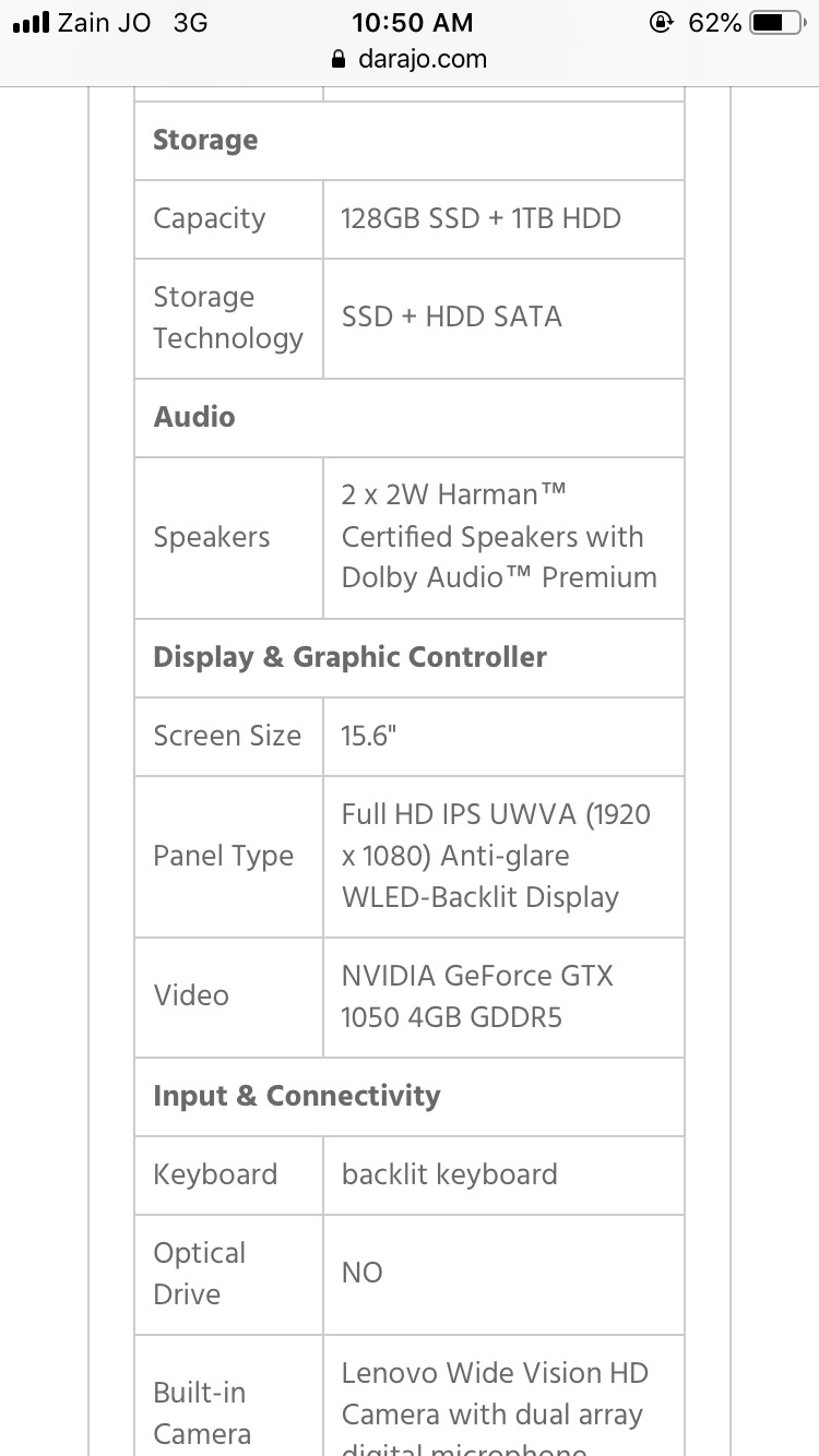 Lenovo Lengion Y530 gaming laptop, 8th generation, 6 cores
لا تنسَ أنك شاهدت هذا الإعلان في عنكبوت...