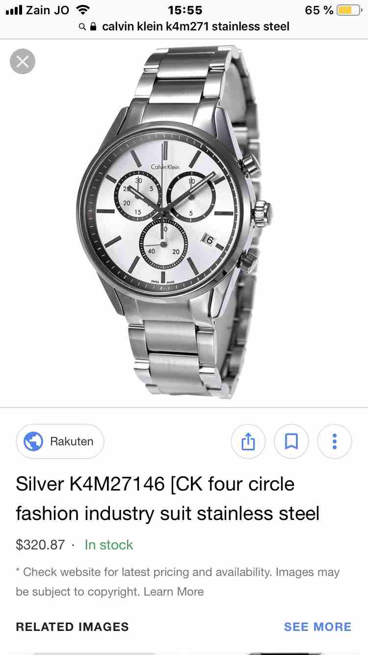 ساعة calvin klein                                            


	 				لا تنسَ أنك شاهدت هذا الإعلان في عنكبوت            
	 				
                            تم شراؤها من امريكا ب 290 دولار للبيع ا...