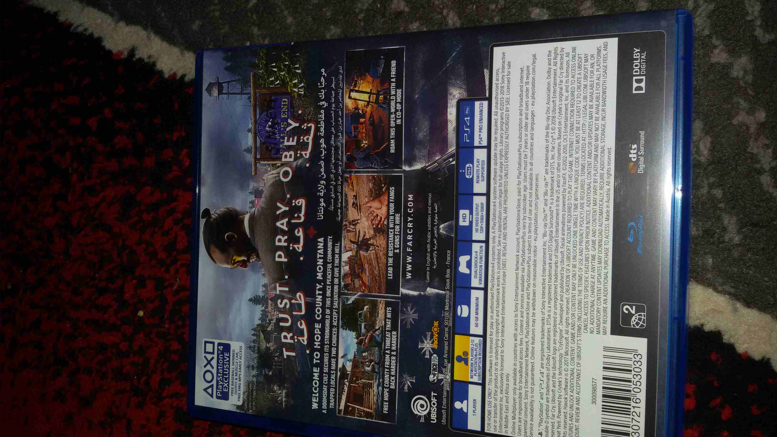 شريط FARCRY5 نظيف جدا
لا تنسَ أنك شاهدت هذا الإعلان في عنكبوت
الشريط مستعمل لمدة يومين فقطط مثل ا...