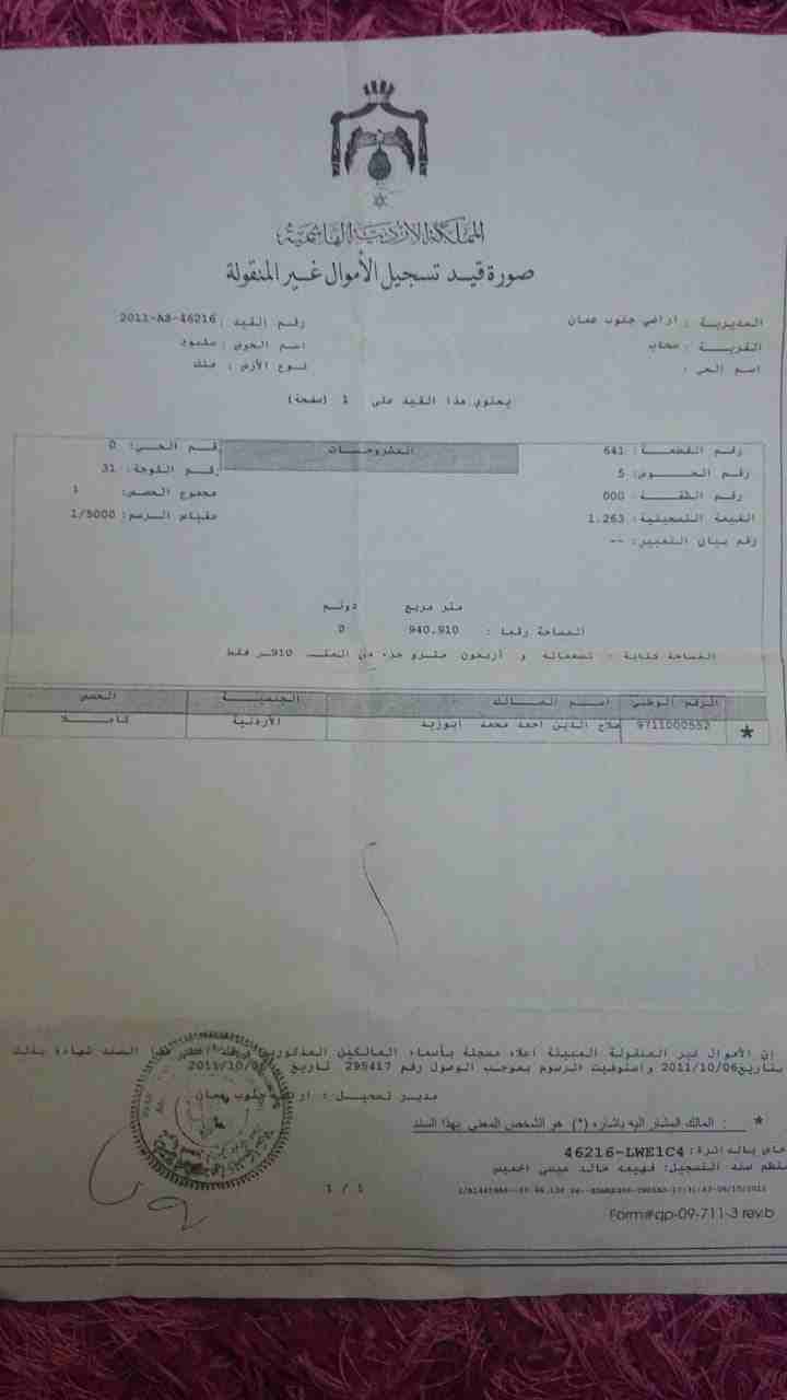 ارض تحتوي على أساسات والسعر قابل للتفاوض
لا تنسَ أنك شاهدت هذا الإعلان في عنكبوت
بالقرب من مستشفى...