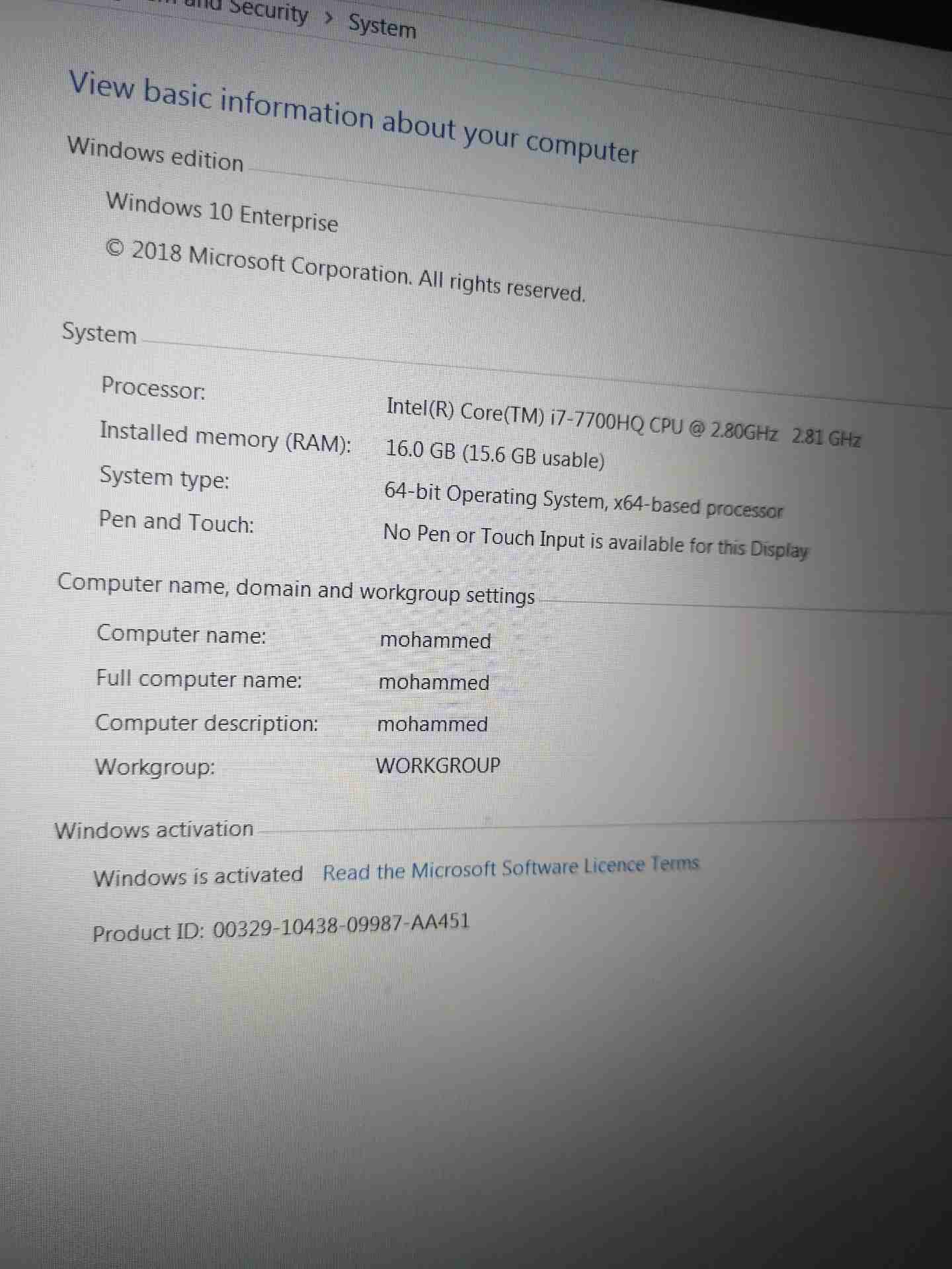 Dell Gaming i7 7700HQ,Gtx 1060, 16GB, 256Ssd, 1TB,
لا تنسَ أنك شاهدت هذا الإعلان في عنكبوت
لابتوب...