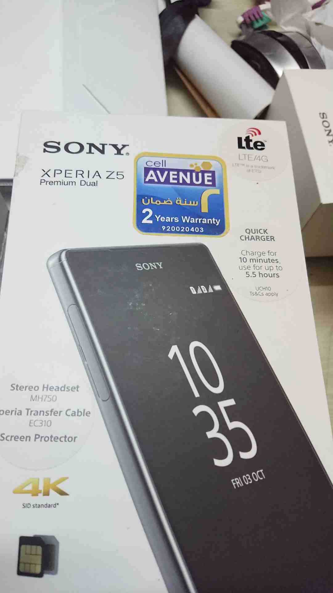 جوال سوني Z5 premium
لا تنسَ أنك شاهدت هذا الإعلان في عنكبوت
الجوال 32 قيقا
الجهاز نظيف جدا جدا و...