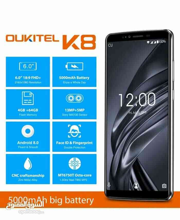 oukitel k8 جديييد                                            


	 				لا تنسَ أنك شاهدت هذا الإعلان في عنكبوت            
	 				
                                oukitel k8 
جديد
لون رمادي 
4 جيجا...