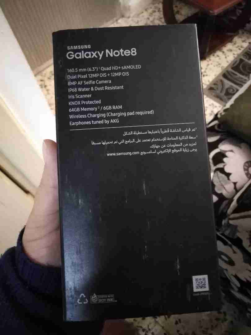 سامسونج نوت Samsung Note 8 64GB جديد كرتونة مسكرة
لا تنسَ أنك شاهدت هذا الإعلان في عنكبوت
موب...