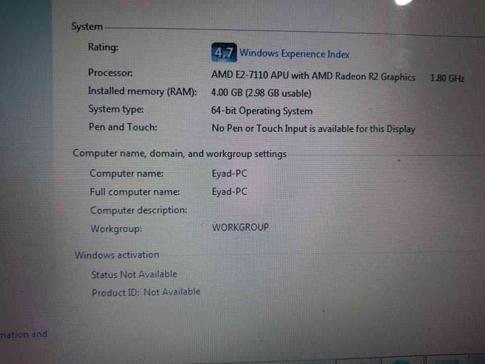 Laptop HP 4gb ram 1.8 GHZ لابتوب اش بي من كندا المروحه فيها صوت
لا تنسَ أنك شاهدت هذا الإعلان في عنكبوت...
