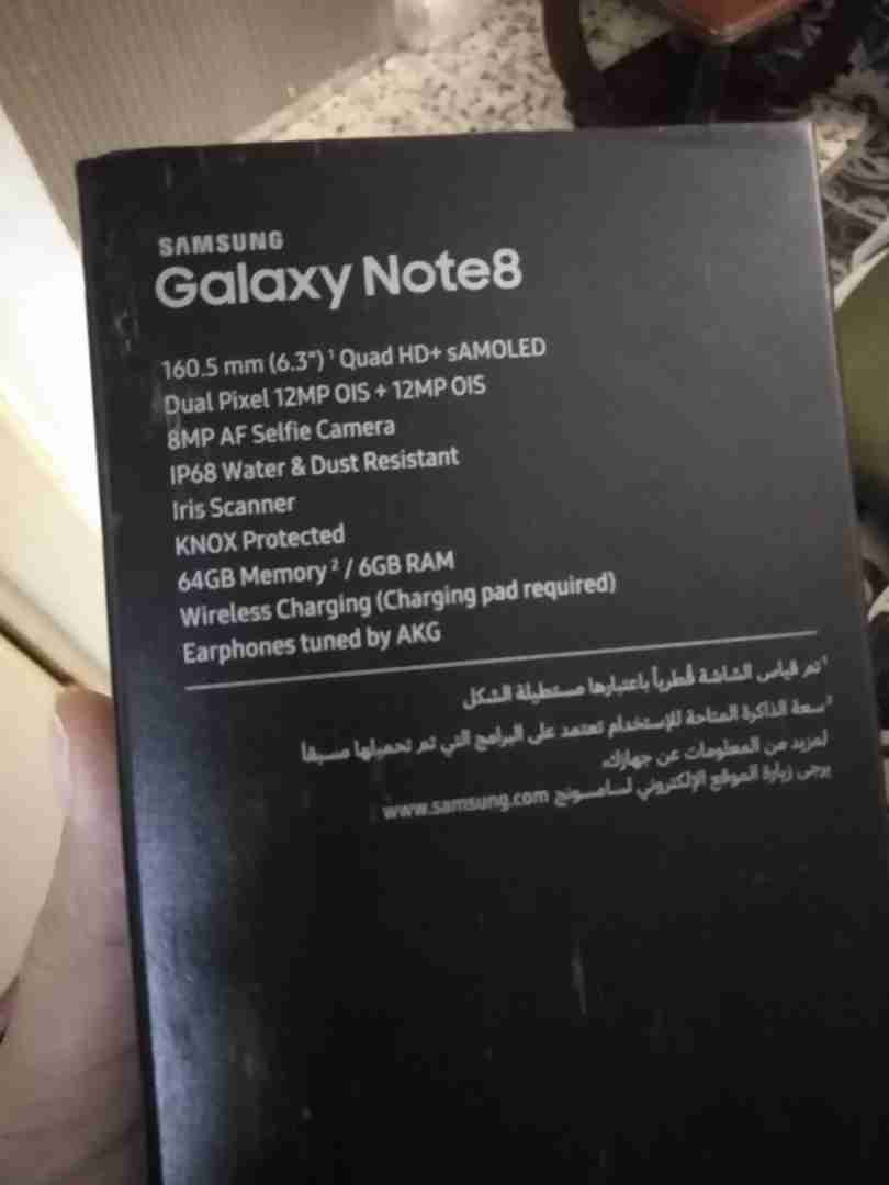 سامسونج نوت Samsung Note 8 64GB جديد كرتونة مسكرة
لا تنسَ أنك شاهدت هذا الإعلان في عنكبوت
موب...