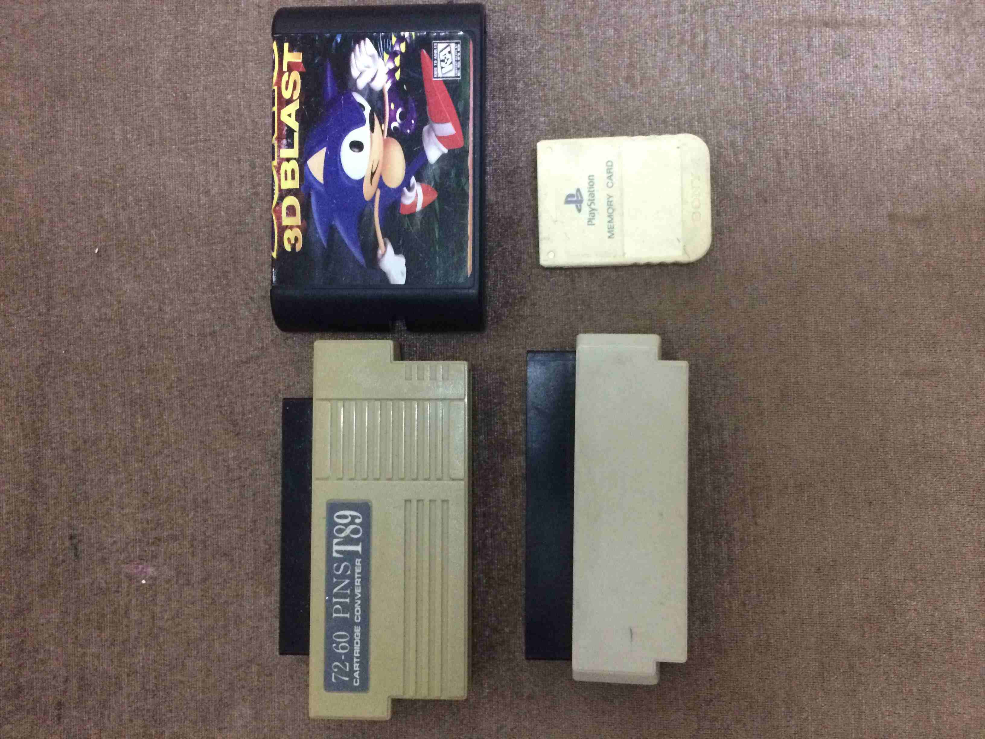 Comvertr nes to famle game 25 j.d
Comvertr famle game to nes 15 j.d
Sonic 3D sega 5 j.d
PS1 memory card 8 j.d