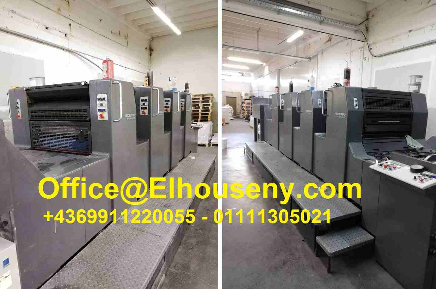 ماكينة طباعة هايدلبرج سبيد ماستر نصف فرخ 

هايدلبرغ SM 74-4
1996
149 مليون
ALCOLOR
TECHNOTRANS
CP-ترونيك
تكلفة النقرة 1.04
غسل الأسطوانة
يغسل بطانية
مجفف IR
(بكرات جديدة 01/2019)
01111305021

شركه الح...
