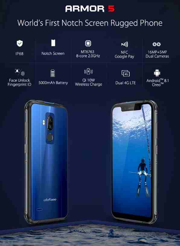 ARMOR 5
حجم الشاشه 5.85 إنش
1512 x 720 pixels
الكميرا الخلفيه عدد اثنين 16 ميغابيكسل + 5 ميغابيكسل عالية الدقه
فلاش خلفي ليد
كميرا اماميه بدقه 13 ميغابيكسل عالي الوضوح
الذاكرة 4 غيغابايت رام
64 غيغ...